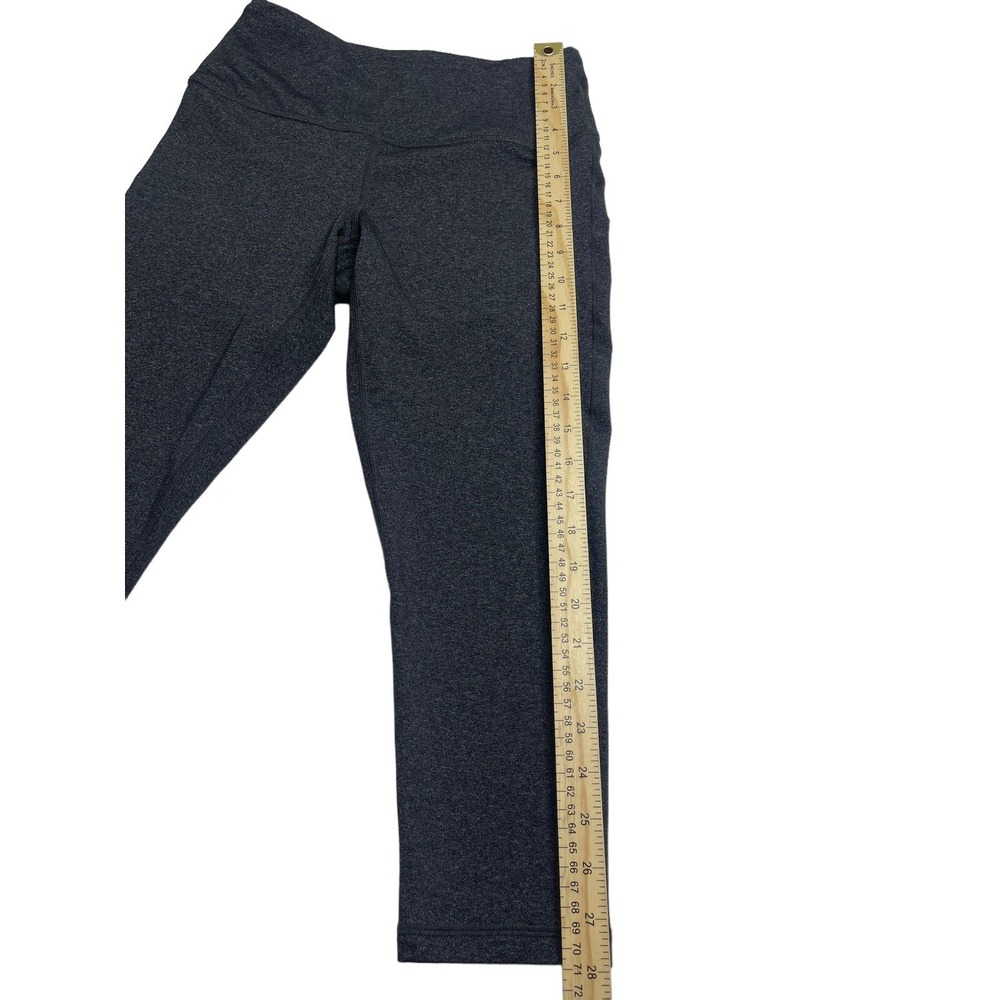 Prana Charcoal Grey High Waist Crop Athletic Leggings Pants‎ Women's Size S - Picture 5 of 8